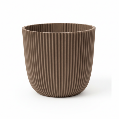 Capi Pot Nature Groove Made With Warm Taupe - D25cm
