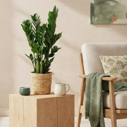  - Green is... Kamerplanten - Zamioculcas - ZZ-plant - Weinig onderhoud - Groen - 2 Planten - Pot 17cm - Hoogte 65-75cm