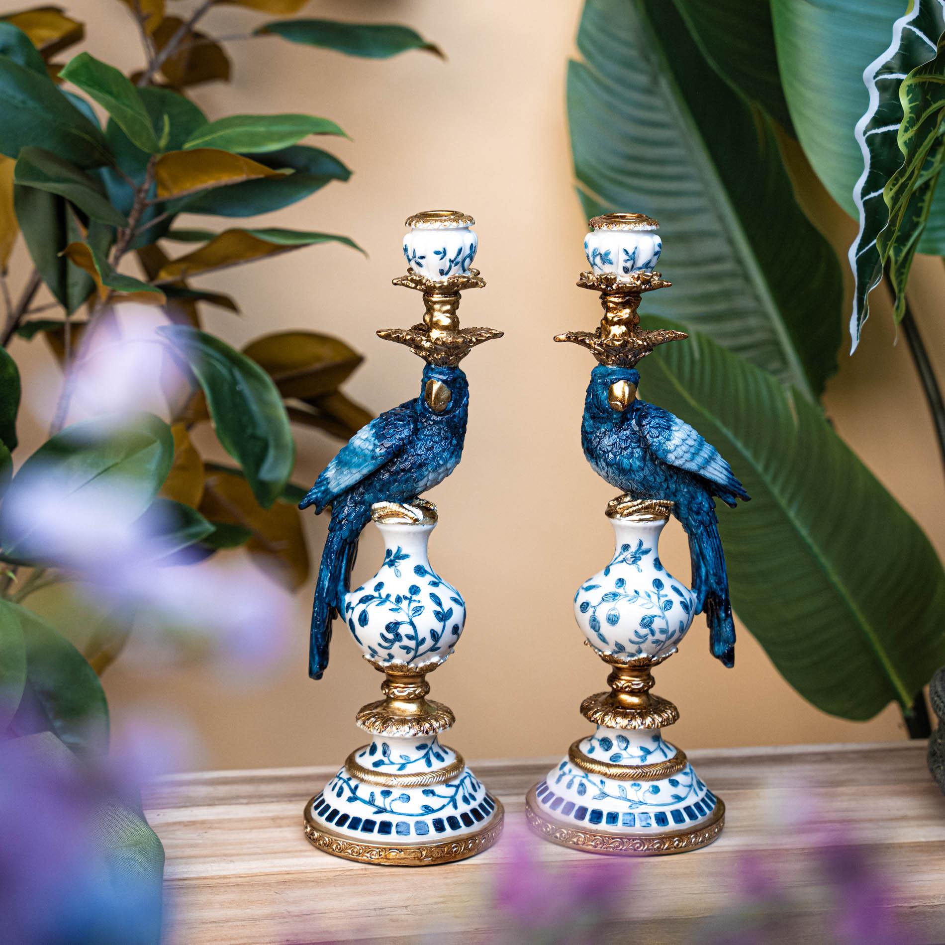 Kandelaar - Dutch Blue Parrot ↑ 40 cm - Rechts