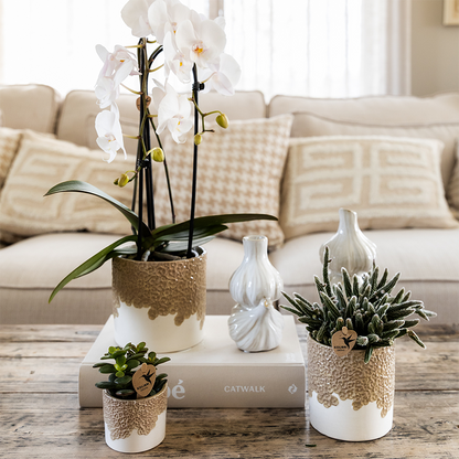 Kolibri Home | Bloom sierpot - Sand - Ø12cm