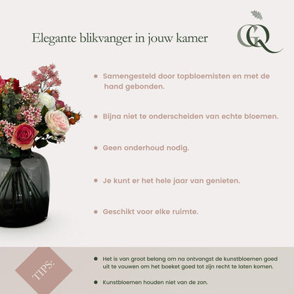 Kunstbloemen - Boeket M - Pastel Lover - 40 cm